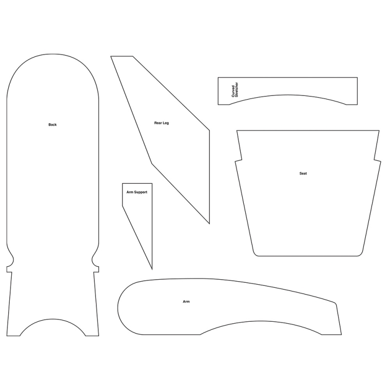 Rockler Westport Adirondack Chair Plan with Templates - full pic 