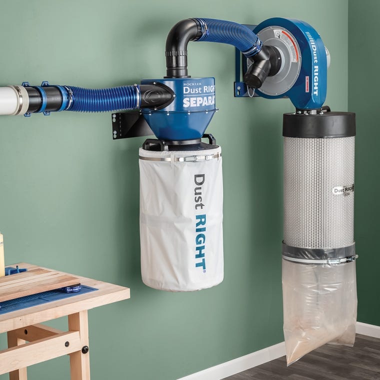 Dust Right Wall-Mount Dust Collector, 1250 CFM - full pic 
