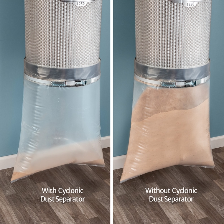 Dust Right 4'' Wall-Mount Cyclone Dust Separator - full pic 