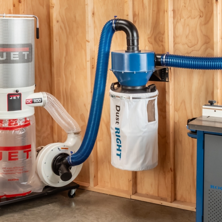 Dust Right 4'' Wall-Mount Cyclone Dust Separator - full pic 
