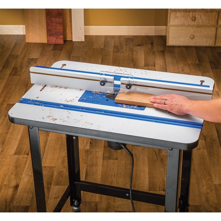 Rockler HPL Router Table with Fence and Rock-Steady Stand - full pic 