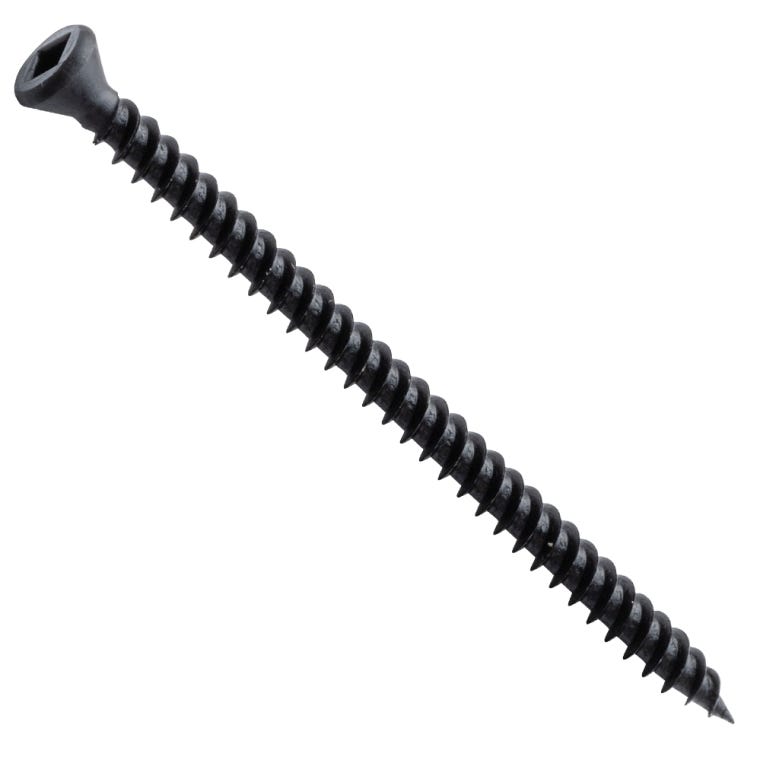 Centerline #6 x 3'' Trim Head Square Drive Wood Screws, Black, 100-Pack - full pic 