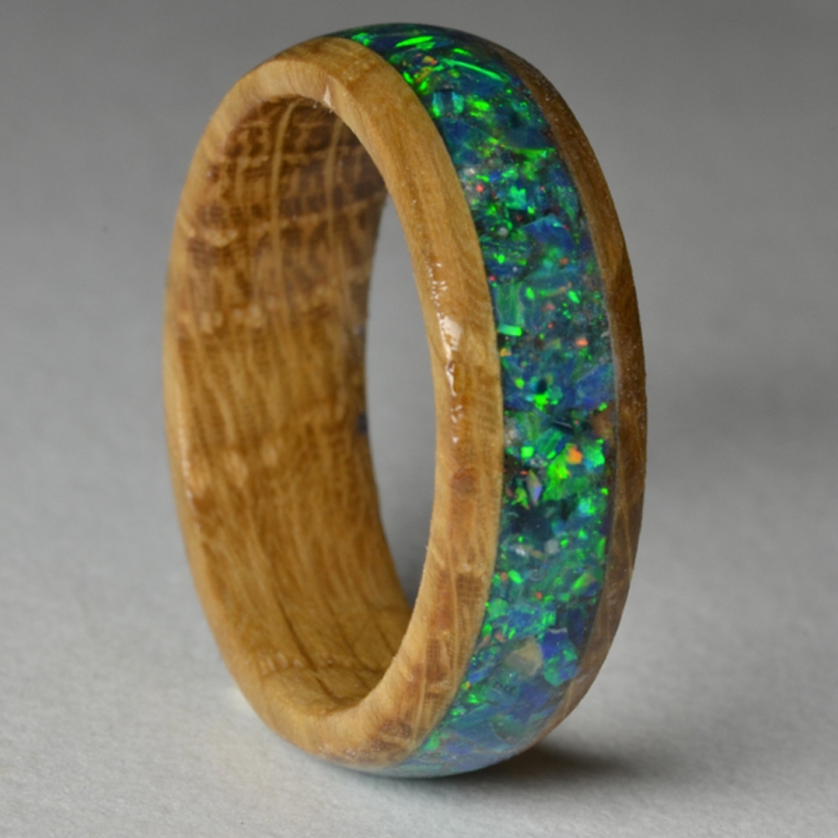 Whiskey Barrel Hardwood Ring Core Blanks - full pic 