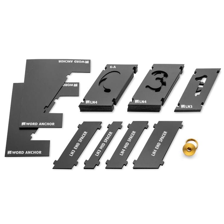 Rockler Interlock Signmaker's Templates, Script Font - full pic 
