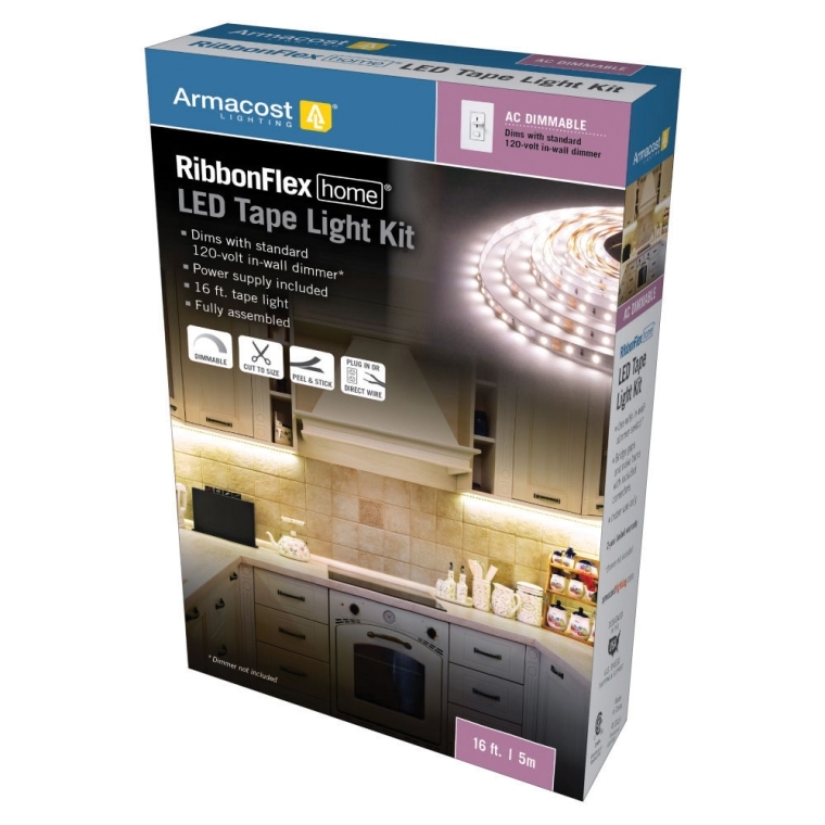 Wall Dimmable 16' LED Tape Light Kit - full pic 