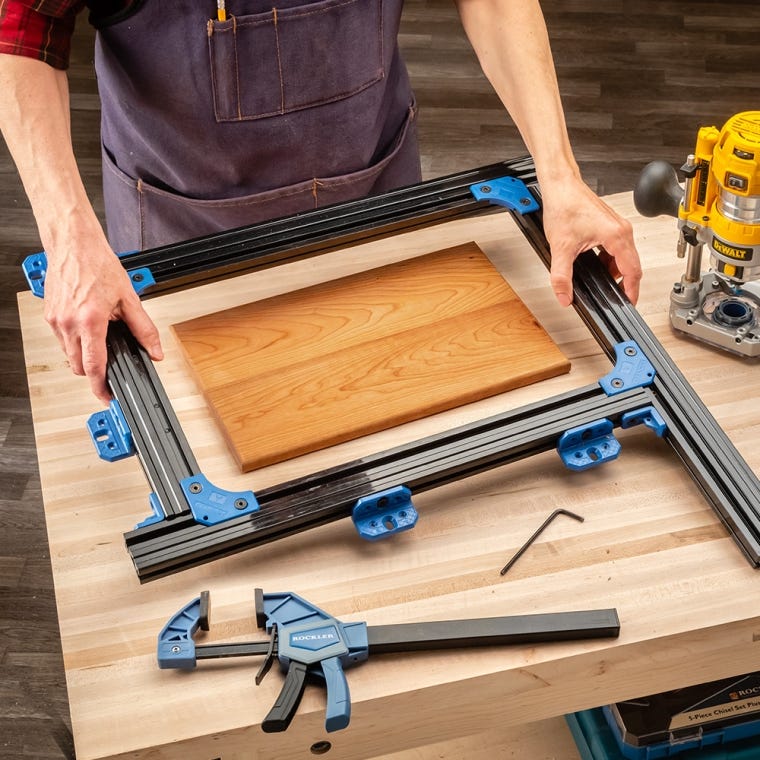 Rockler Cutting Board Juice Groove Routing Jig - full pic 