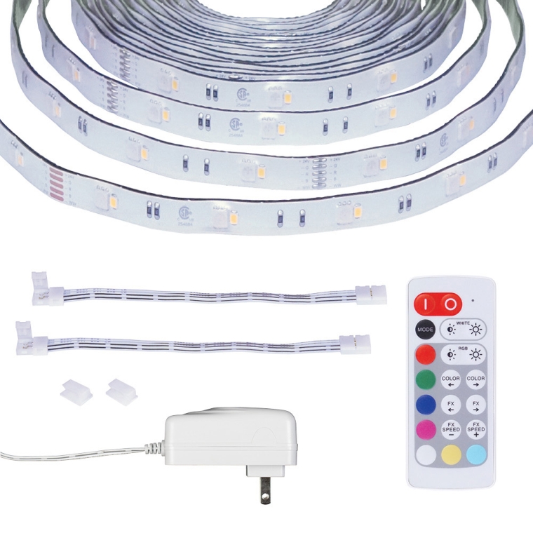 Multi-Color + White 16' LED Tape Light Kit with Remote - full pic 