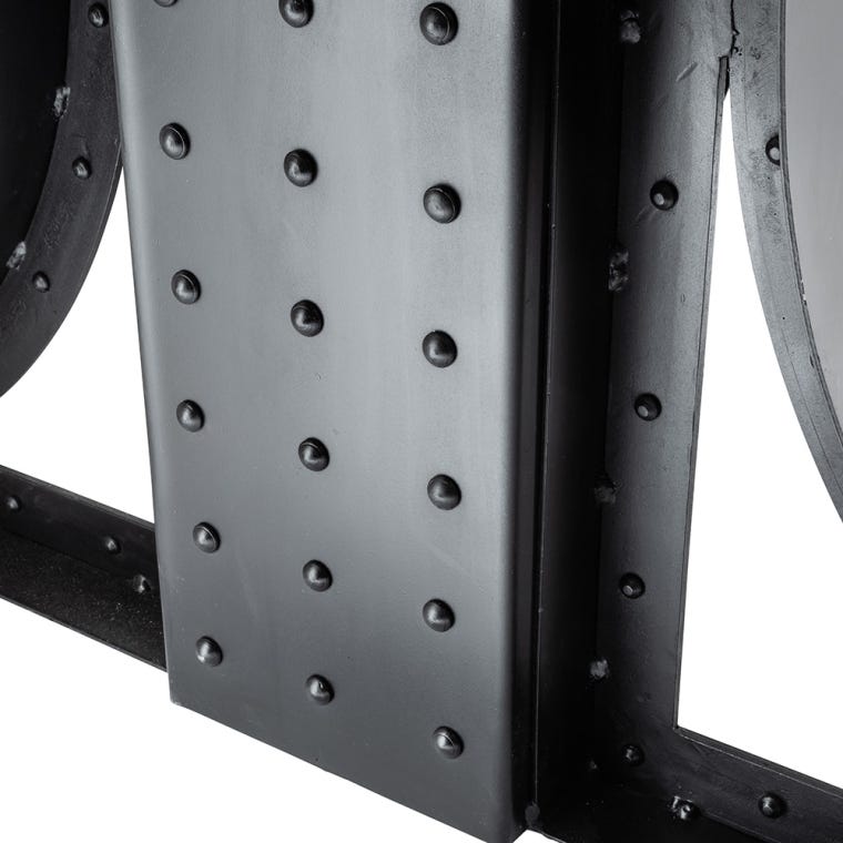 Cast Iron Crank Height-Adjustable Table Base, 71'' Long - full pic 