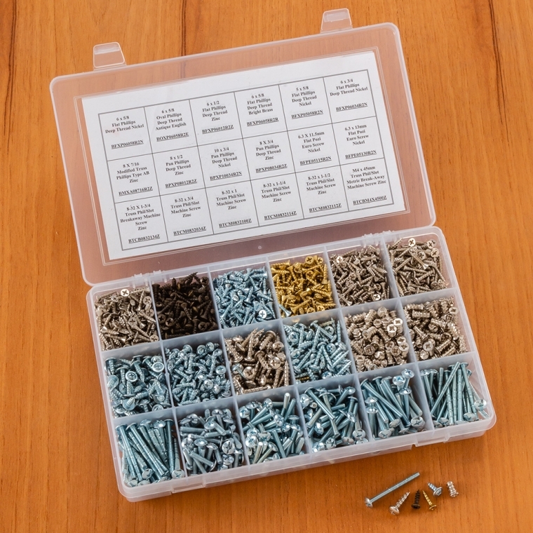 Rockler Centerline 970-Piece Hardware Mounting Screw Assortment - full pic 