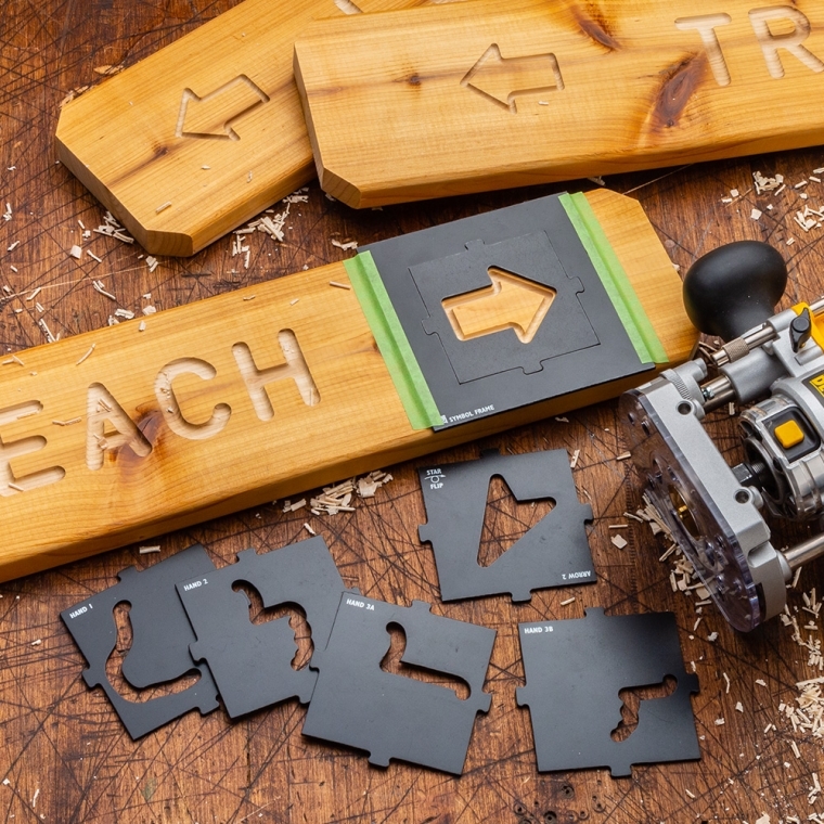Rockler Interlock Signmaker's Templates, Shapes Kit - full pic 