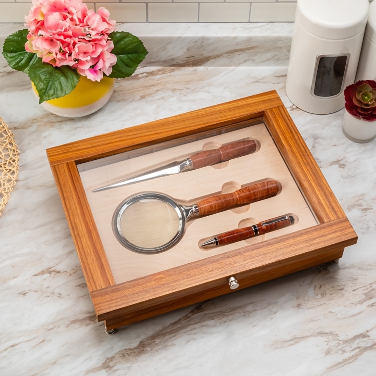 Rockler Magnifying Glass Turning Hardware Kit - full pic 