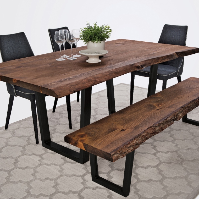 V-Shaped Welded Steel Table Legs (Pair) Black - full pic 
