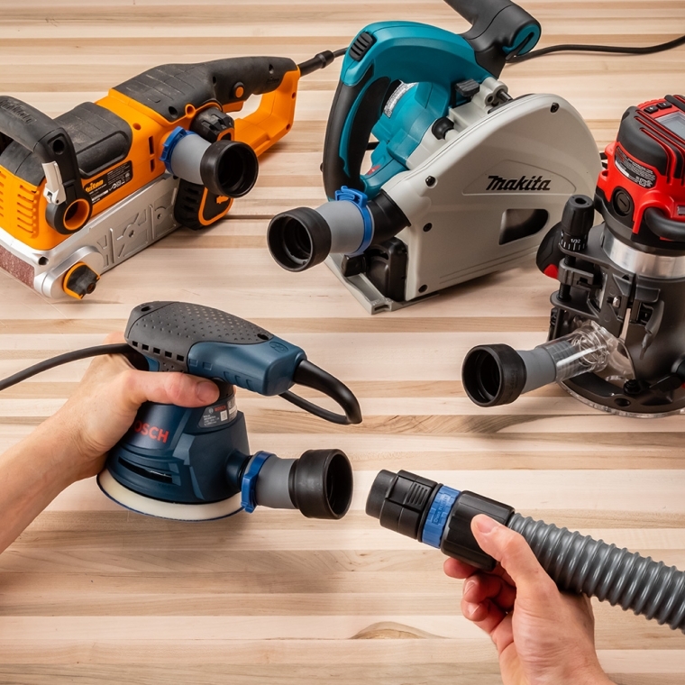 Dust Right FlexiPort Power Tool Hose Kit with Click-Connect, 12' Fixed-Length Hose - full pic 