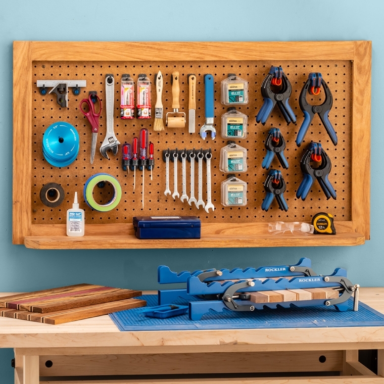 Rockler Hang-Tight 32-Piece Pegboard Hook Starter Pack - full pic 
