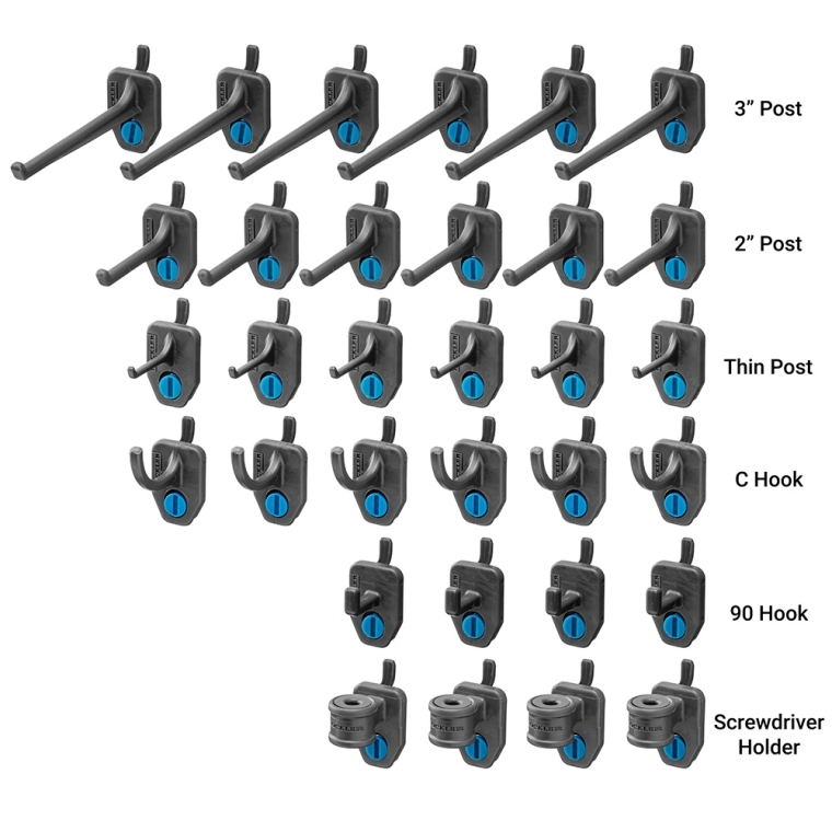 Rockler Hang-Tight 32-Piece Pegboard Hook Starter Pack - main pic