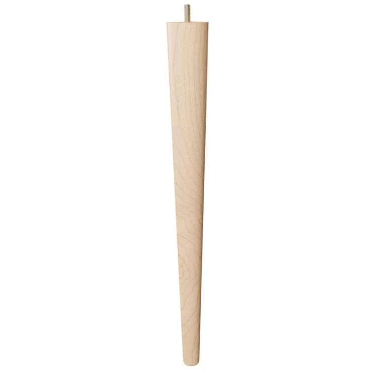 18'' Tapered Turned Leg, Hard Maple - main pic