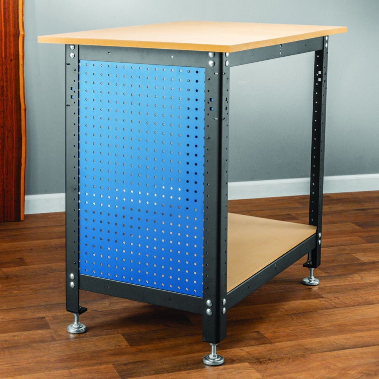Steel Pegboard Side Panel for 28'' x 28''H Rockler Rock-Steady Shop Stand - full pic 