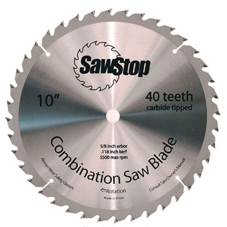 SawStop 40-Tooth 10'' Combination Table Saw Blade - main pic