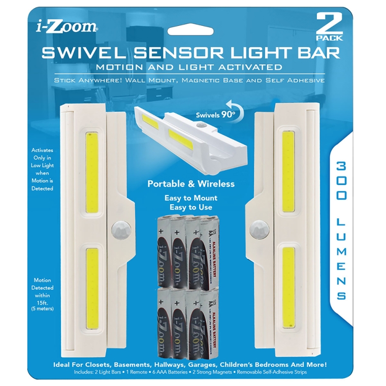 Motion Sensor Swiveling Light Bars, 2-Pack - full pic 