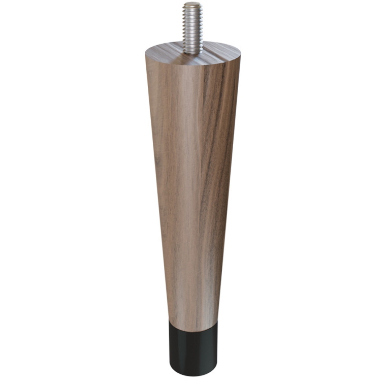 6'' Unfinished Turned Walnut Legs with 1''H Metal Feet - full pic 