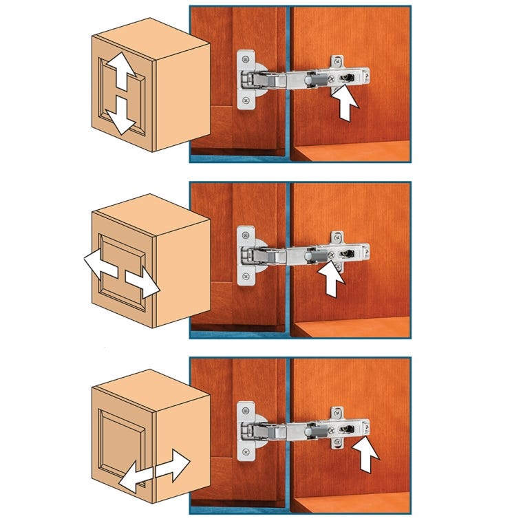 Lipped Door Salice Soft-Close Hinge Kit (Pair) for Frameless - full pic 