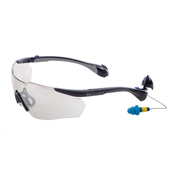 Soundshield Mens Sport Safety Glasses, Black Frame, Indoor/Outdoor Lens - main pic