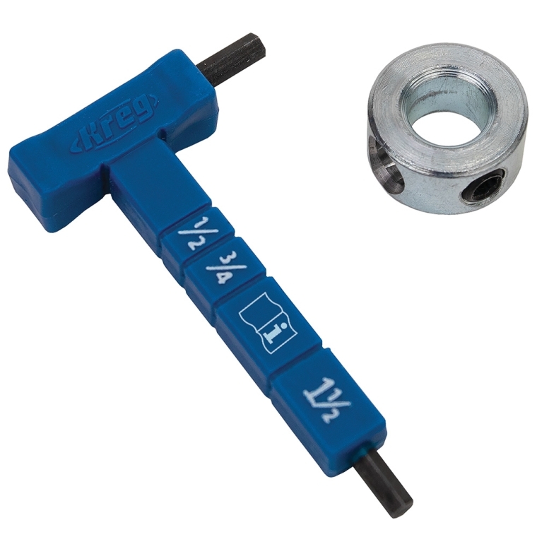 Kreg Easy-Set Stop Collar & Thickness Gauge/Hex Wrench - main pic