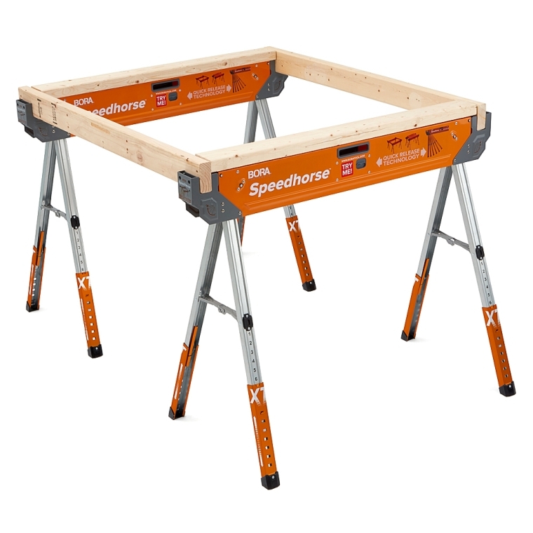 Bora Speedhorse XT Sawhorses with Height-Adjustable Quick-Deploy Legs, 2-Pack - full pic 