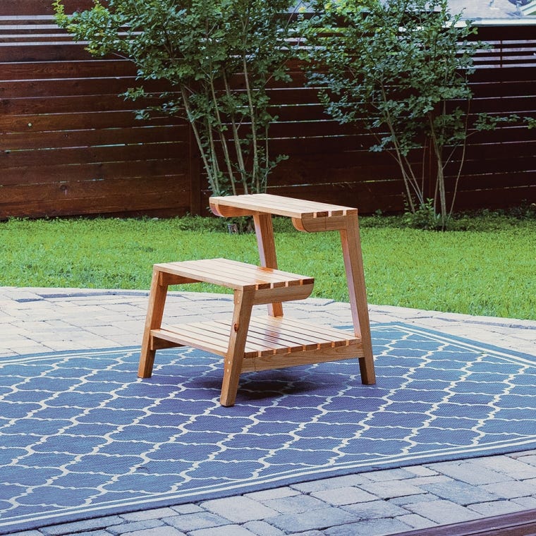 Rockler Modern Patio Plant Stand Plan with 1/4'' MDF Templates  - full pic 