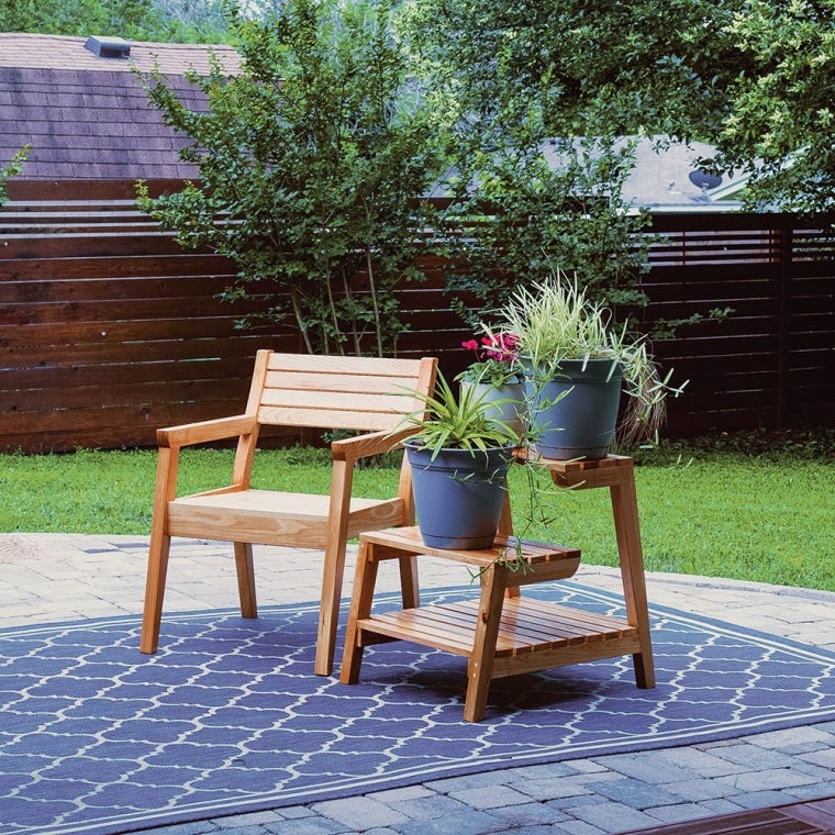 Rockler Modern Patio Plant Stand Plan with 1/4'' MDF Templates  - full pic 