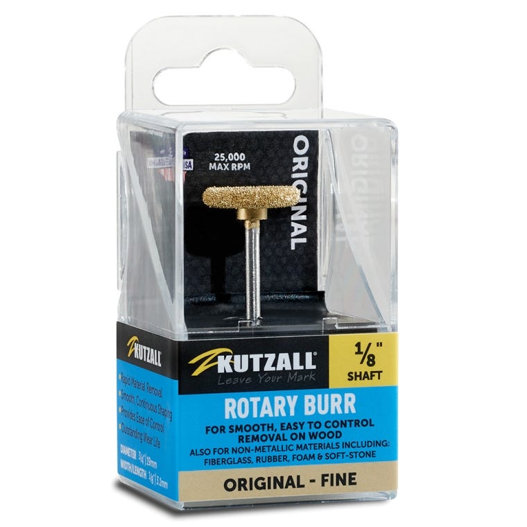 Kutzall Original - Rotor Saw Burr, 1/8'' Shaft, Head Diameter 3/4'' X Head Length 1/8'', Fine - full pic 