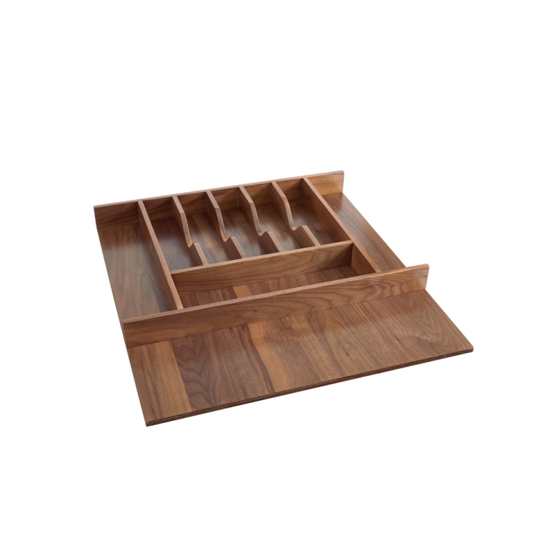 Rev-A-Shelf- Cut-To-Size Insert Wood Cutlery Organizer for Drawers - Walnut - full pic 