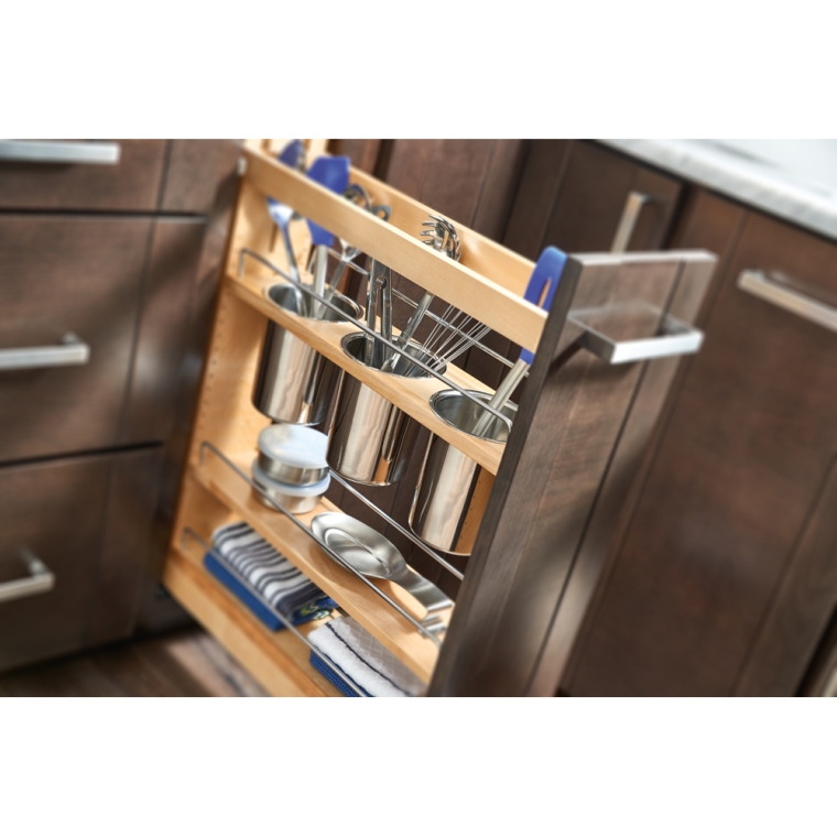 Rev-A-Shelf- Base Cabinet Pullout Utensil Base Organizer Blumotion Soft-Close - full pic 