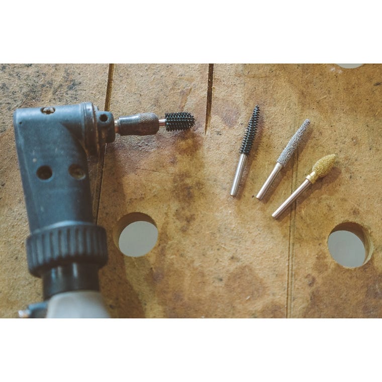 Kutzall Original - Sphere Burr, 1/8'' Shaft, Head Diameter 1/4'' X Head Length 1/4'', Coarse - full pic 