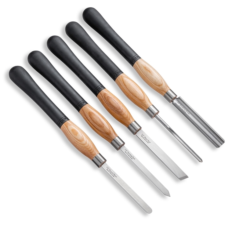 Rockler Traditional High-Speed Steel Ergonomic Turning Tool Set, Full-Size - full pic 