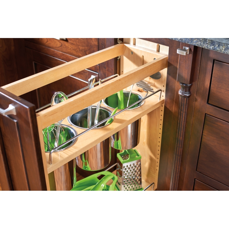 Rev-A-Shelf- Base Cabinet Pullout Utensil Base Organizer Blumotion Soft-Close - full pic 