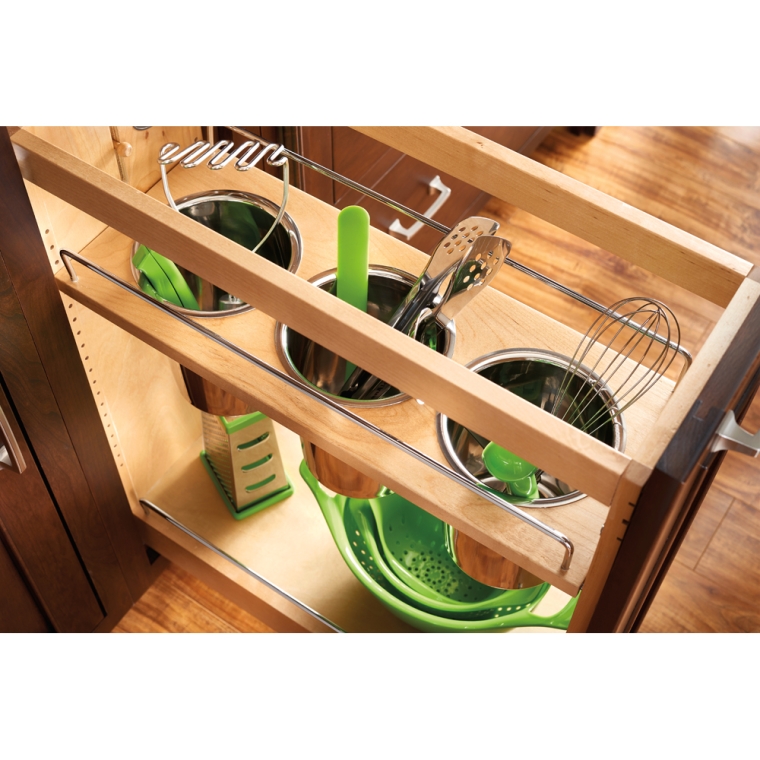Rev-A-Shelf- Base Cabinet Pullout Utensil Base Organizer Blumotion Soft-Close - full pic 