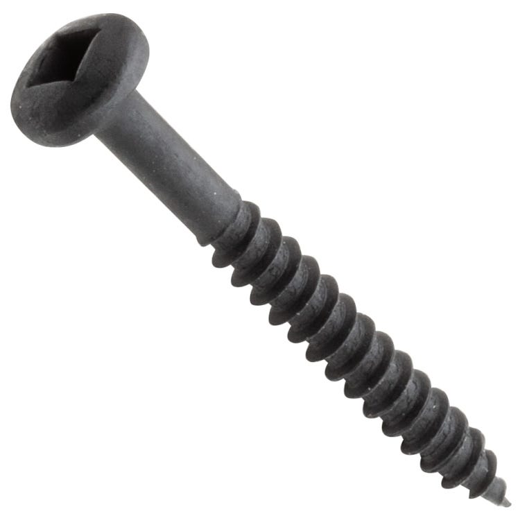 Centerline #6 x 1-1/4'' Pan Head Square Drive Pocket Hole Screws, Fine Thread, Black, 200-Pack - full pic 