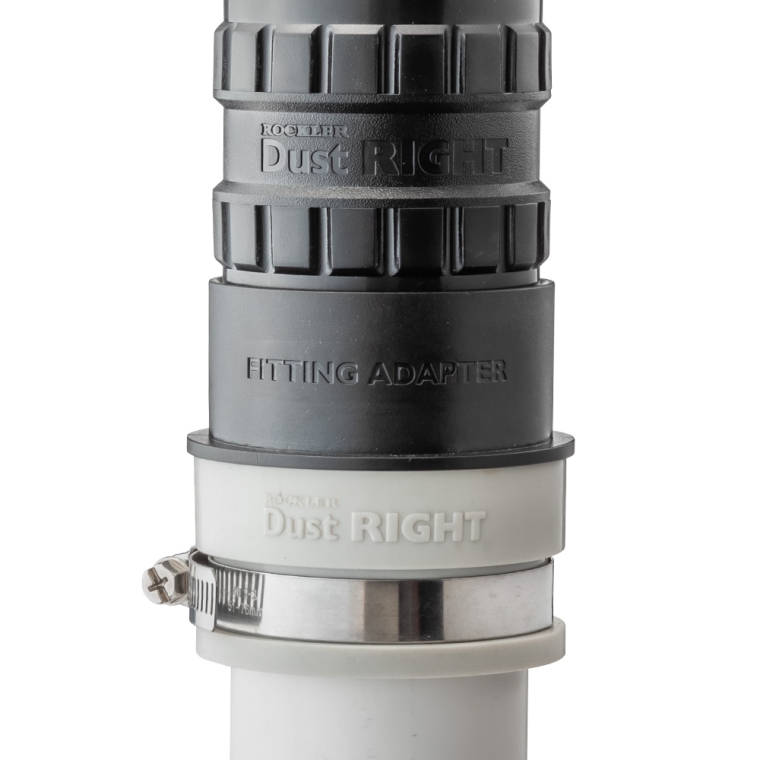 Dust Right Schedule 40 PVC Adapter, 2'' PVC to 2-1/2'' Fitting - full pic 