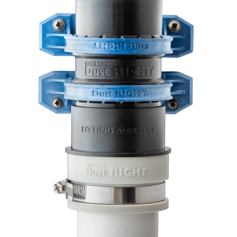 Dust Right Schedule 40 PVC Adapter, 2'' PVC to 2-1/2'' Fitting - full pic 