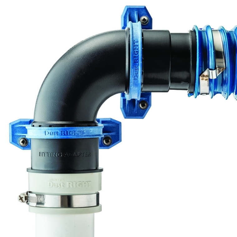 Dust Right Schedule 40 PVC Adapter, 2'' PVC to 2-1/2'' Fitting - full pic 