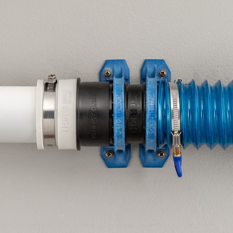 Dust Right Schedule 40 PVC Adapter, 2'' PVC to 2-1/2'' Fitting - full pic 