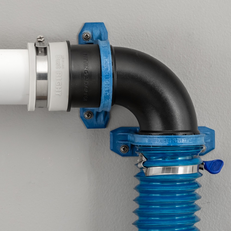 Dust Right Schedule 40 PVC Adapter, 2'' PVC to 2-1/2'' Fitting - full pic 