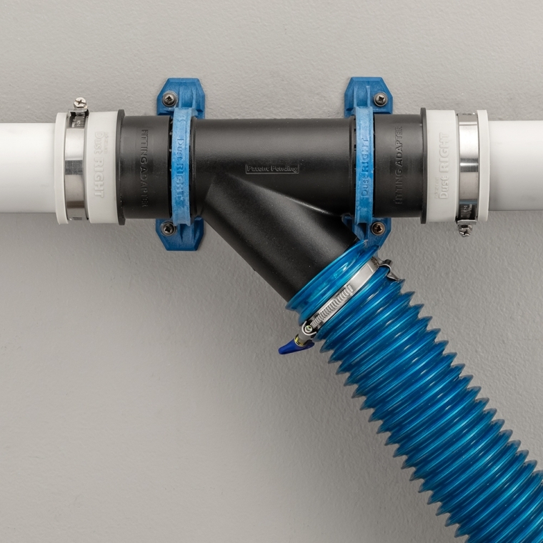 Dust Right Schedule 40 PVC Adapter, 2'' PVC to 2-1/2'' Fitting - full pic 