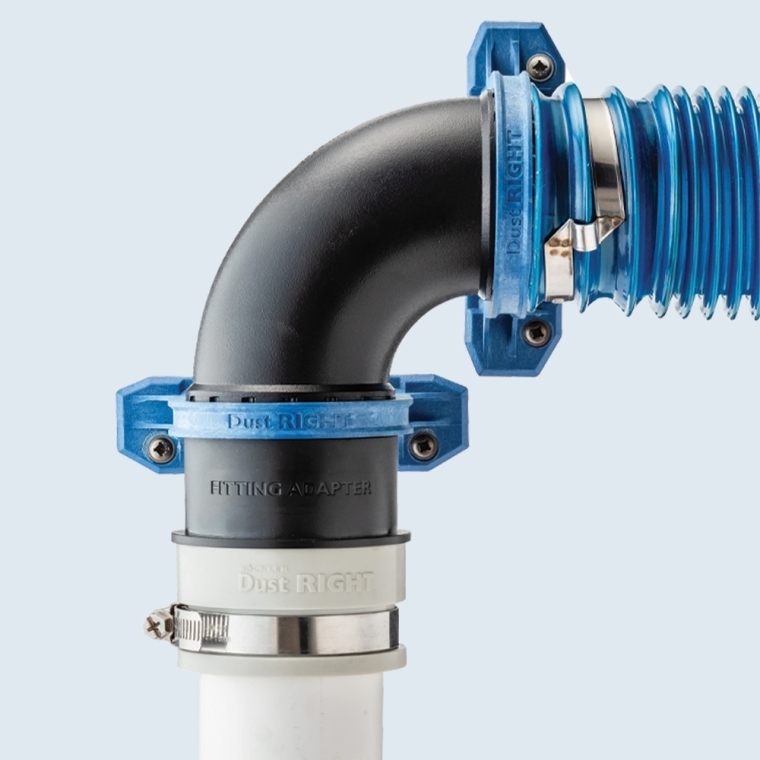 Dust Right Schedule 40 PVC Adapter, 2'' PVC to 2-1/2'' Fitting - full pic 