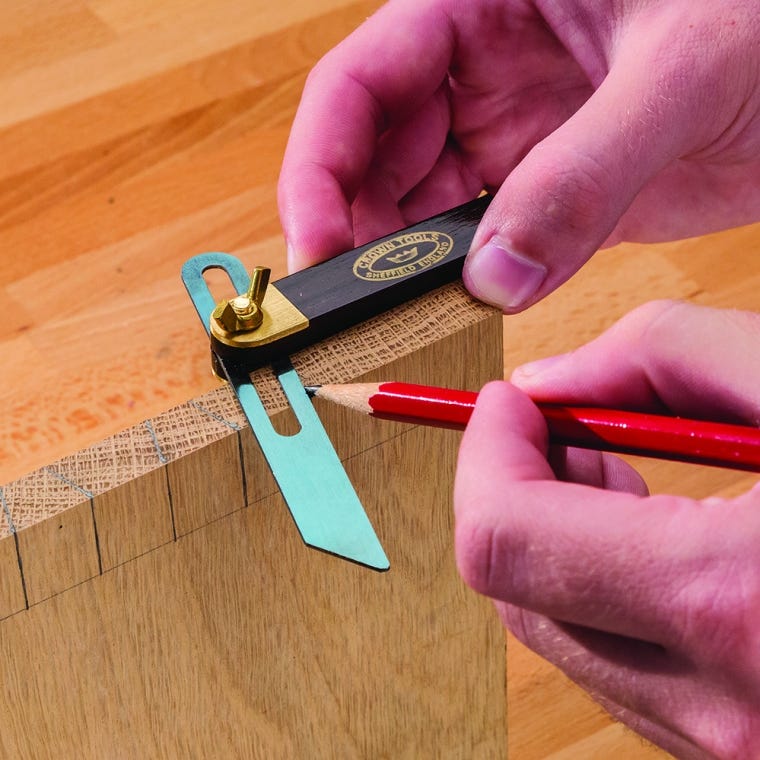Crown Tools Miniature Sliding Bevel Gauge with Walnut Stock - full pic 