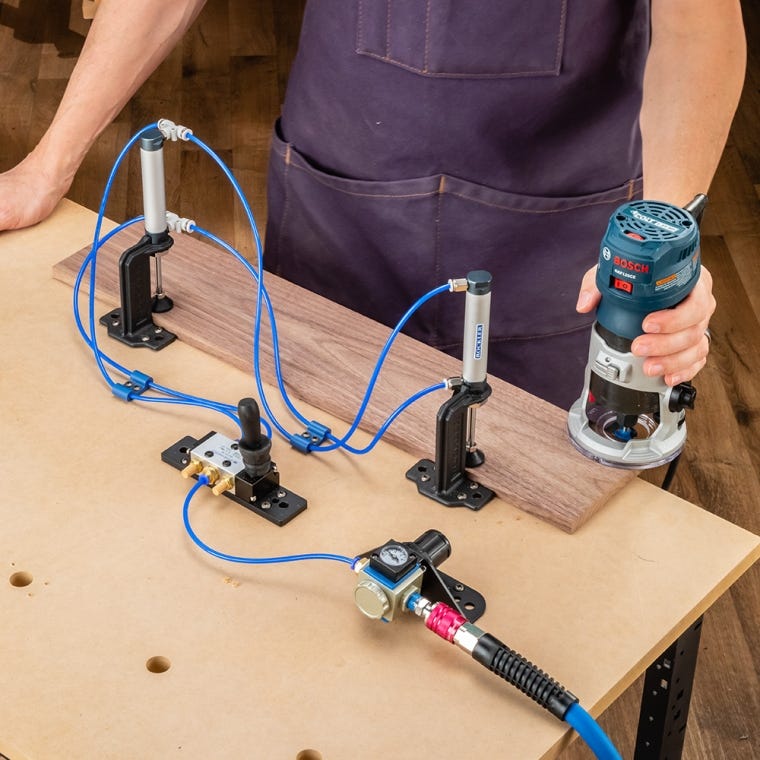 Rockler Pneumatic Clamping System - full pic 