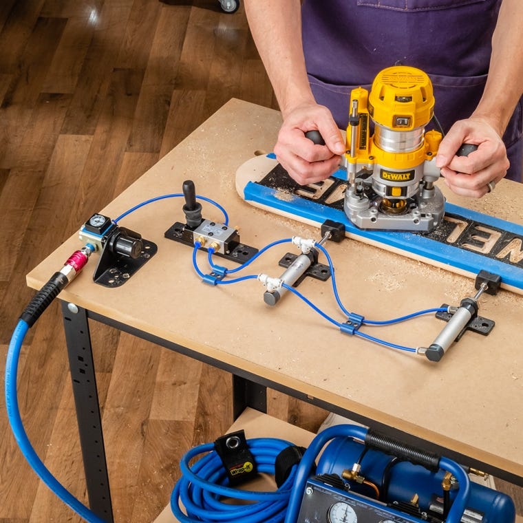 Rockler Pneumatic Clamping System - full pic 