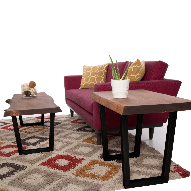 V-Shaped Welded Steel Table Legs (Pair) Black - full pic 