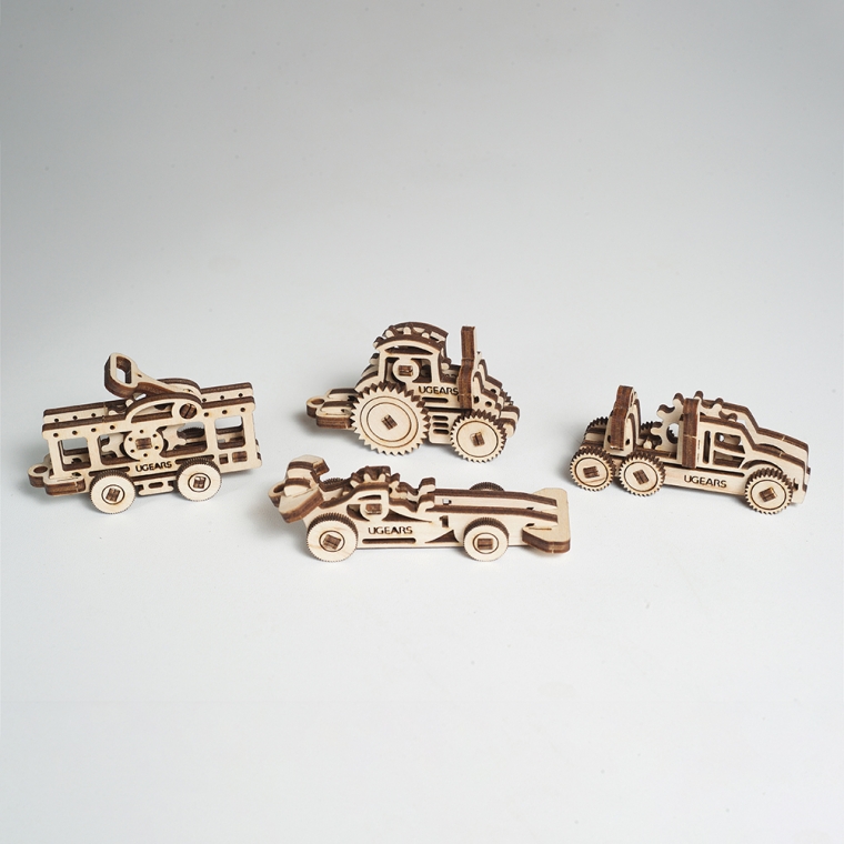 UGears U-Fidget Vehicles, 4-Piece Set - full pic 